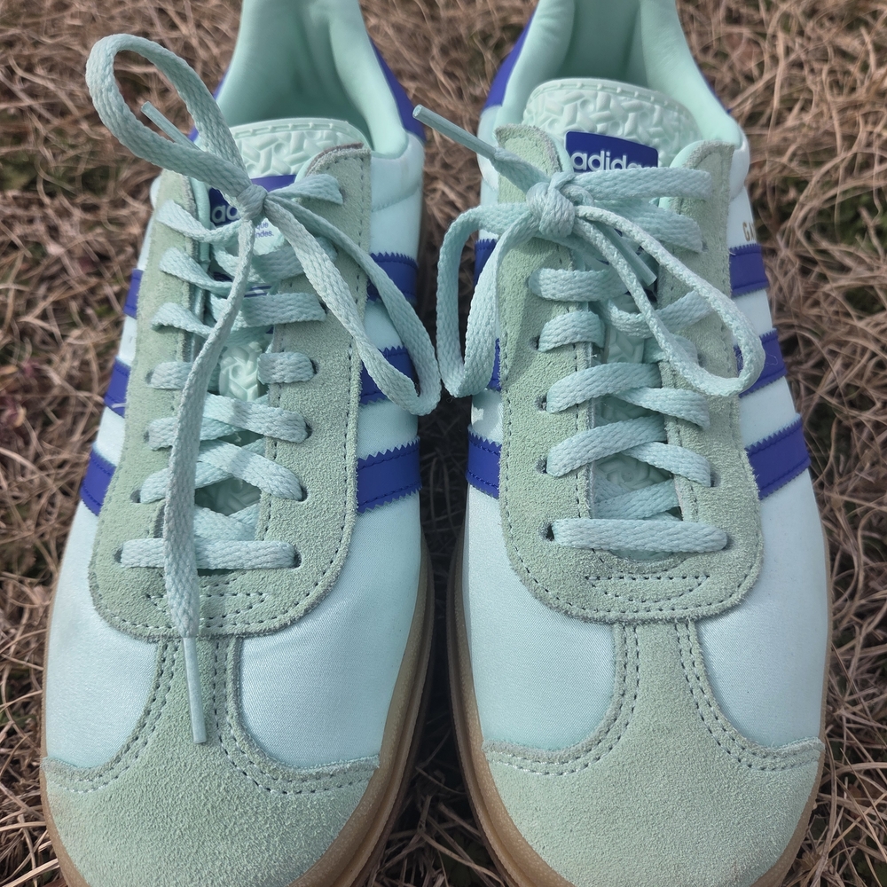 Adidas Originals Gazelle Bold - Clear Mint/Lucid Blue, Like New